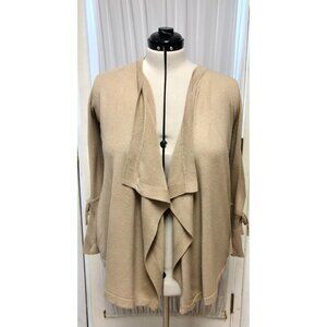 89th + Madison. Size large women's beige flyaway cardigan